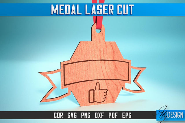Medal Laser Cut SVG | Medal SVG Design | CNC Files SVG Fly Design 