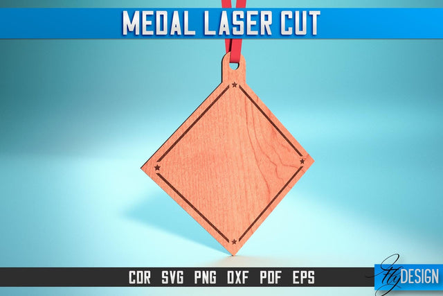 Medal Laser Cut SVG | Medal SVG Design | CNC Files SVG Fly Design 