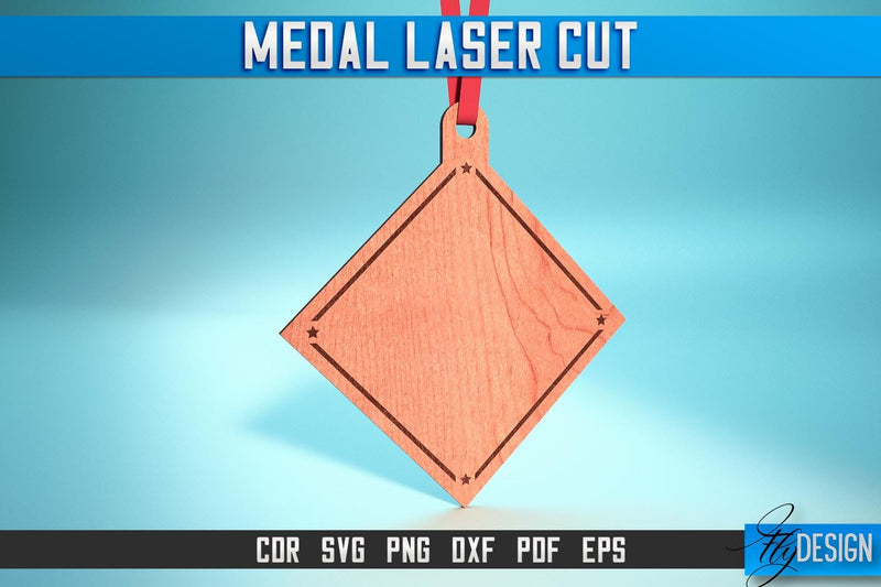 Medal Laser Cut SVG | Medal SVG Design | CNC Files SVG Fly Design 