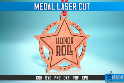 Medal Laser Cut SVG | Medal SVG Design | CNC Files SVG Fly Design 