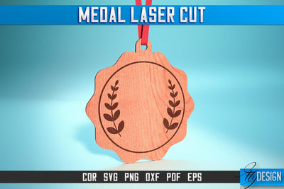 Medal Laser Cut SVG | Medal SVG Design | CNC Files SVG Fly Design 