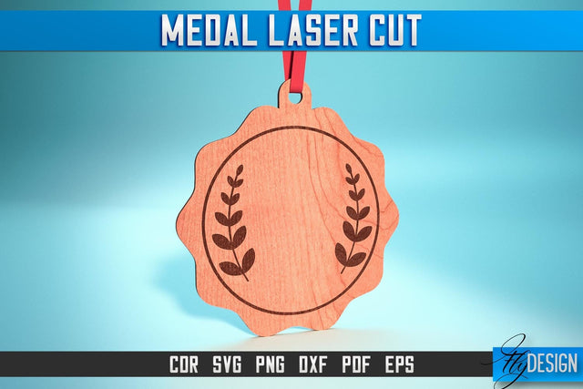 Medal Laser Cut SVG | Medal SVG Design | CNC Files SVG Fly Design 
