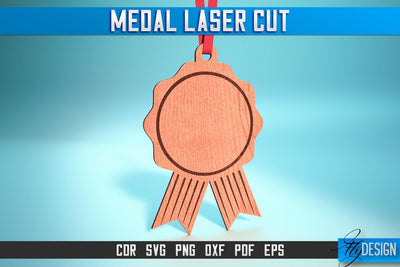 Medal Laser Cut SVG | Medal SVG Design | CNC Files SVG Fly Design 