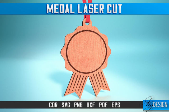 Medal Laser Cut SVG | Medal SVG Design | CNC Files SVG Fly Design 