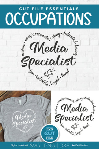 Media Specialist svg SVG SVG Cut File 