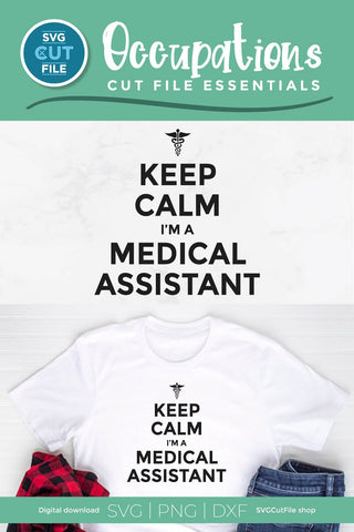 Medical Assistant svg - a Keep Calm MA svg file w/ Caduceus SVG SVG Cut File 
