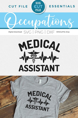 Medical Assistant svg, an MA svg for crafters SVG SVG Cut File 