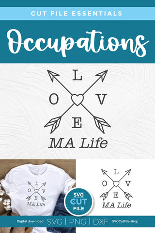 Medical Assistant svg-Love Life Arrows SVG SVG Cut File 