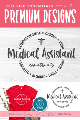 Medical Assistant svg with round circle for men or women SVG SVG Cut File 