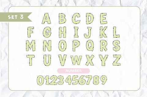 Medical Doodle Alphabet Bundle with Hand Drawn Clipart Font Regulrcrative 