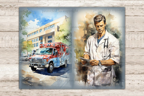 Medical Junk Journal Pages | Nurse Printables SVG GlamArtZhanna 