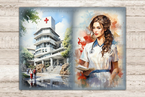 Medical Junk Journal Pages | Nurse Printables SVG GlamArtZhanna 