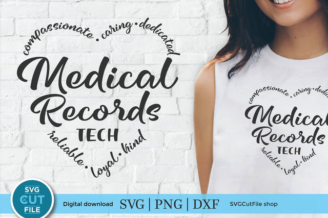Medical Records Tech svg, Specialist svg, medical records technician, record coordinator svg, ehr assistant svg, emr tech svg, er nurse svg SVG SVG Cut File 