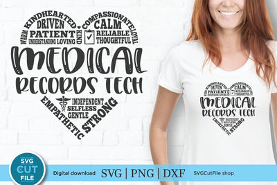 Medical Records Tech svg, Specialist svg, technician SVG SVG Cut File 