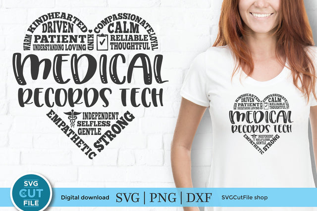 Medical Records Tech svg, Specialist svg, technician SVG SVG Cut File 