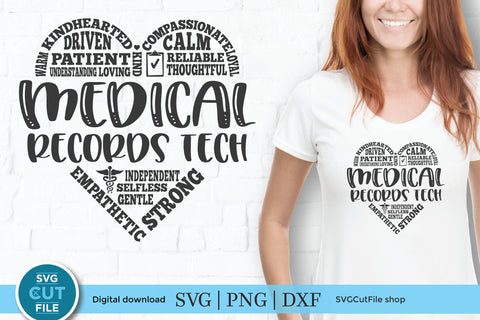 Medical Records Tech svg, Specialist svg, technician SVG SVG Cut File 