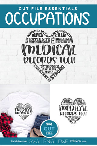 Medical Records Tech svg, Specialist svg, technician SVG SVG Cut File 