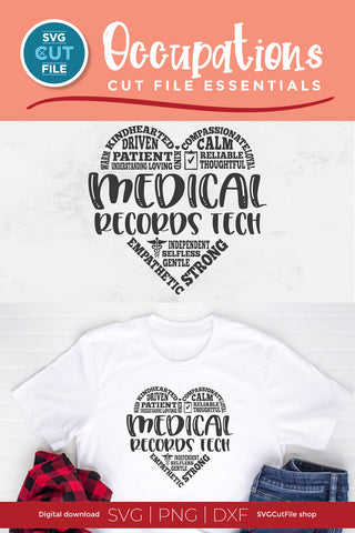 Medical Records Tech svg, Specialist svg, technician SVG SVG Cut File 