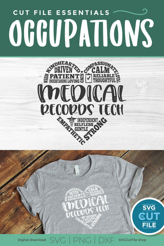 Medical Records Tech svg, Specialist svg, technician SVG SVG Cut File 