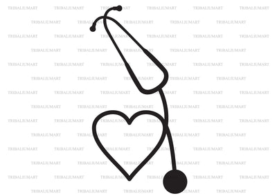 Medical Stethoscope Heart SVG TribaliumArtSF 