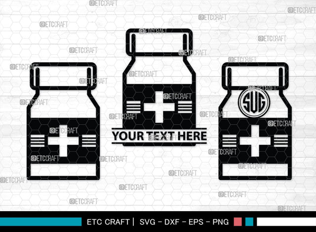 Medical Symbol Monogram, Medical Symbol Silhouette, Medical Symbol SVG, Stethoscope Svg, Nurse Hat Svg, Injection Svg, Medical Symbol Bundle, SB00150 SVG ETC Craft 