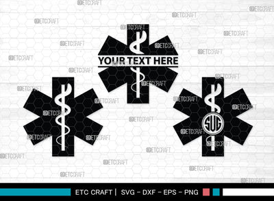 Medical Symbol Monogram, Medical Symbol Silhouette, Medical Symbol SVG, Stethoscope Svg, Nurse Hat Svg, Injection Svg, Medical Symbol Bundle, SB00150 SVG ETC Craft 