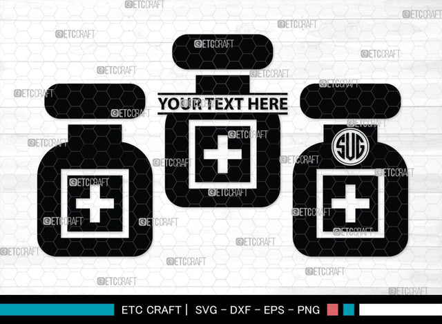 Medical Symbol Monogram, Medical Symbol Silhouette, Medical Symbol SVG, Stethoscope Svg, Nurse Hat Svg, Injection Svg, SB00151 SVG ETC Craft 