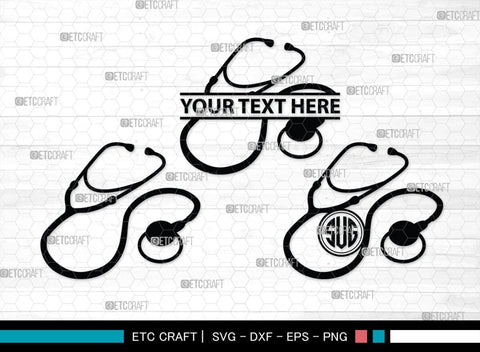 Medical Symbol Monogram, Medical Symbol Silhouette, Medical Symbol SVG, Stethoscope Svg, Nurse Hat Svg, Injection Svg, SB00151 SVG ETC Craft 