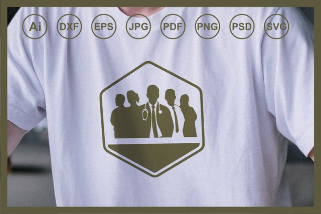 Medical team design illustration SVG Leamsign Studio 