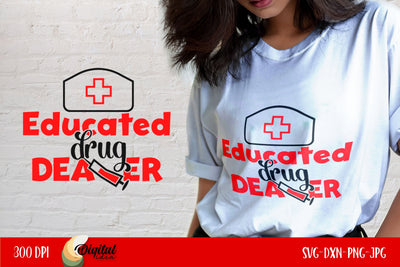 Medicine T-Shirt Design SVG. Nurse&Queen. Funny Nurse Quotes SVG Evgenyia Guschina 