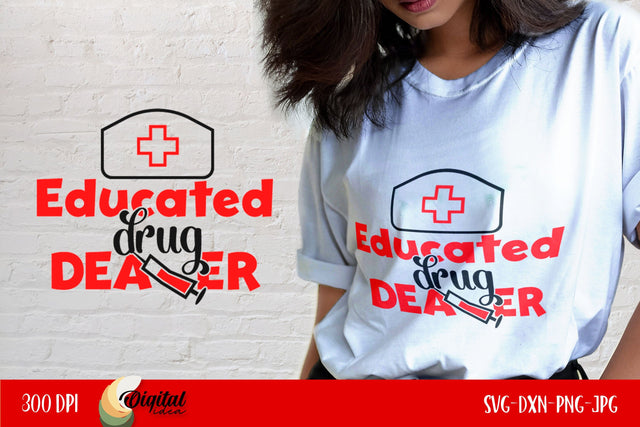 Medicine T-Shirt Design SVG. Nurse&Queen. Funny Nurse Quotes SVG Evgenyia Guschina 