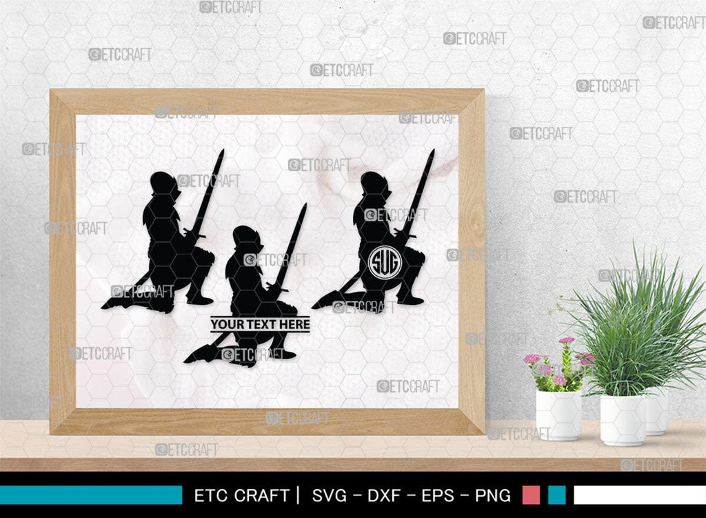 Medieval Knight Monogram, Medieval Knight Silhouette, Medieval Knight ...
