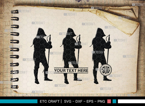 Medieval Knight Monogram, Medieval Knight Silhouette, Medieval Knight SVG, Medieval Svg, Knight Svg, SB00384 SVG ETC Craft 