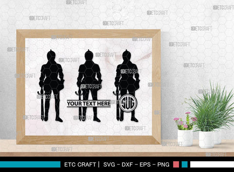 Medieval Knight Monogram, Medieval Knight Silhouette, Medieval Knight SVG, Medieval Svg, Knight Svg, SB00384 SVG ETC Craft 