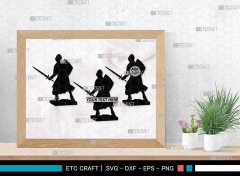 Medieval Knight Monogram, Medieval Knight Silhouette, Medieval Knight SVG, Medieval Svg, Knight Svg, SB00384 SVG ETC Craft 