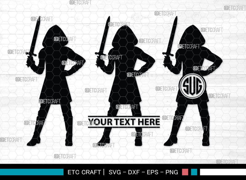 Medieval Knight Monogram, Medieval Knight Silhouette, Medieval Knight ...