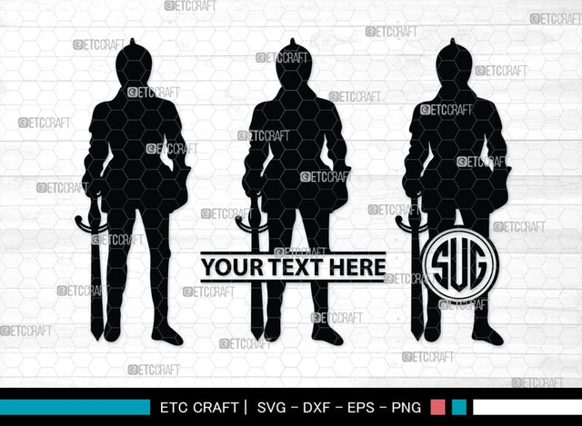 Medieval Knight Monogram, Medieval Knight Silhouette, Medieval Knight SVG, Medieval Svg, Knight Svg, SB00384 SVG ETC Craft 