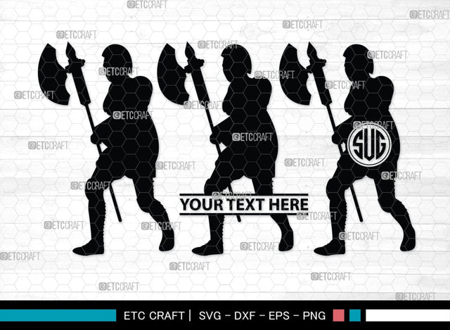 Medieval Knight Monogram, Medieval Knight Silhouette, Medieval Knight SVG, Medieval Svg, Knight Svg, SB00384 SVG ETC Craft 