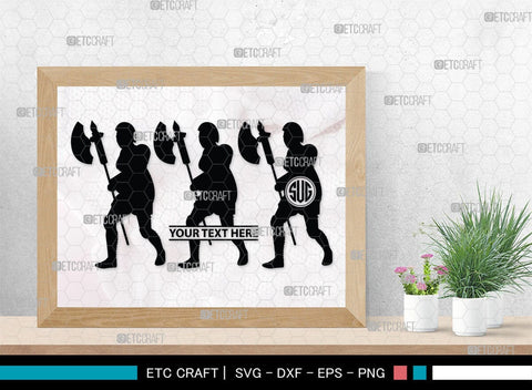 Medieval Knight Monogram, Medieval Knight Silhouette, Medieval Knight SVG, Medieval Svg, Knight Svg, SB00384 SVG ETC Craft 