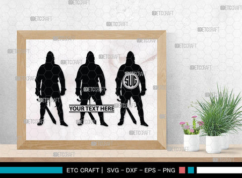 Medieval Knight Monogram, Medieval Knight Silhouette, Medieval Knight SVG, Medieval Svg, Knight Svg, SB00384 SVG ETC Craft 