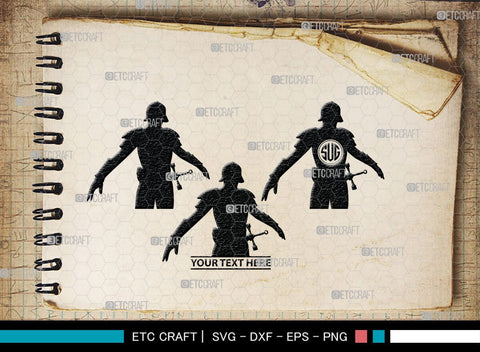 Medieval Knight Monogram, Medieval Knight Silhouette, Medieval Knight SVG, Medieval Svg, Knight Svg, SB00384 SVG ETC Craft 