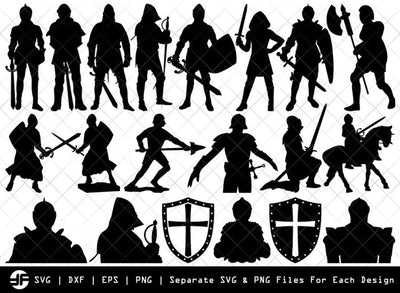 Medieval Knight SVG | Silhouette Bundle | SVG Cut File SVG ETC Craft 