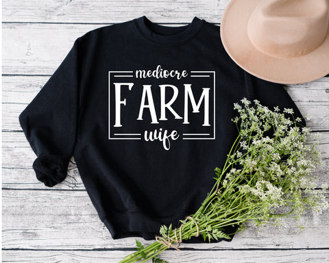 Mediocre Farm Wife Svg, Farmer's Wife SVG, Farming Wife svg, Farm Wife svg, Farm Wife Gift, Women Farming svg, Farming Mom Shirt, png dxf SVG Fauz 