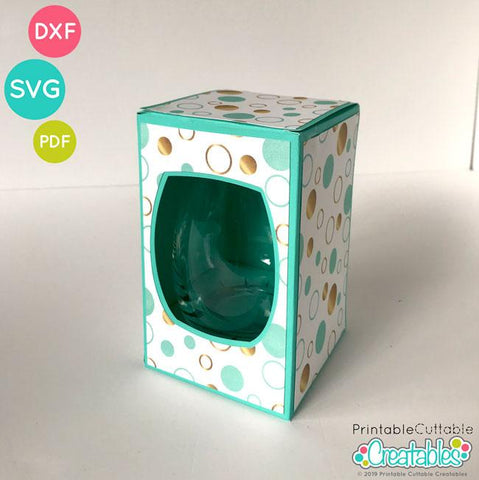 Medium Stemless Wine Glass Box SVG SVG Printable Cuttable Creatables 