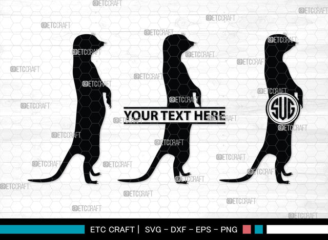 Meerkat Monogram, Meerkat Silhouette, Meerkat SVG, Surikats Svg, Animals Svg, Meerkats Family Svg, Safari Animals Svg, SB00293 SVG ETC Craft 