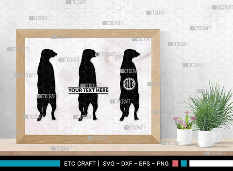 Meerkat Monogram, Meerkat Silhouette, Meerkat SVG, Surikats Svg, Animals Svg, Meerkats Family Svg, Safari Animals Svg, SB00293 SVG ETC Craft 