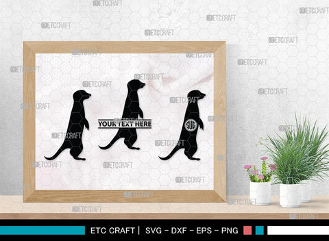 Meerkat Monogram, Meerkat Silhouette, Meerkat SVG, Surikats Svg, Animals Svg, Meerkats Family Svg, Safari Animals Svg, SB00293 SVG ETC Craft 