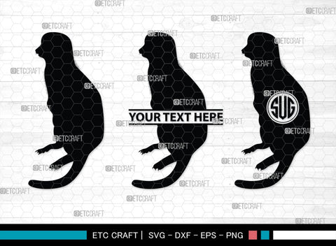 Meerkat Monogram, Meerkat Silhouette, Meerkat SVG, Surikats Svg, Animals Svg, Meerkats Family Svg, Safari Animals Svg, SB00293 SVG ETC Craft 