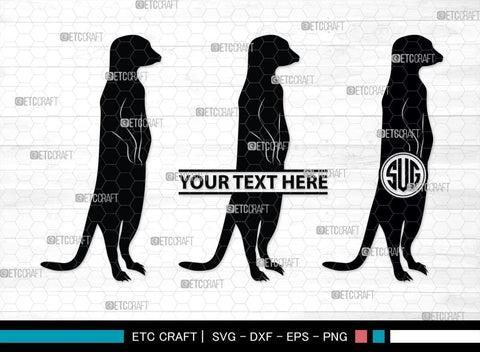 Meerkat Monogram, Meerkat Silhouette, Meerkat SVG, Surikats Svg, Animals Svg, Meerkats Family Svg, Safari Animals Svg, SB00293 SVG ETC Craft 