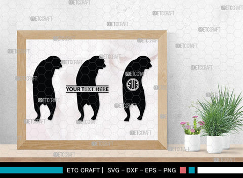 Meerkat Monogram, Meerkat Silhouette, Meerkat SVG, Surikats Svg, Animals Svg, Meerkats Family Svg, Safari Animals Svg, SB00293 SVG ETC Craft 